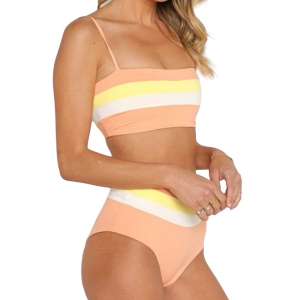 L*Space Rebel Stripe Top Style CBRLT18 & Portia‎ Bottom Style CBPSC18 Set XL NWT - Picture 2 of 6